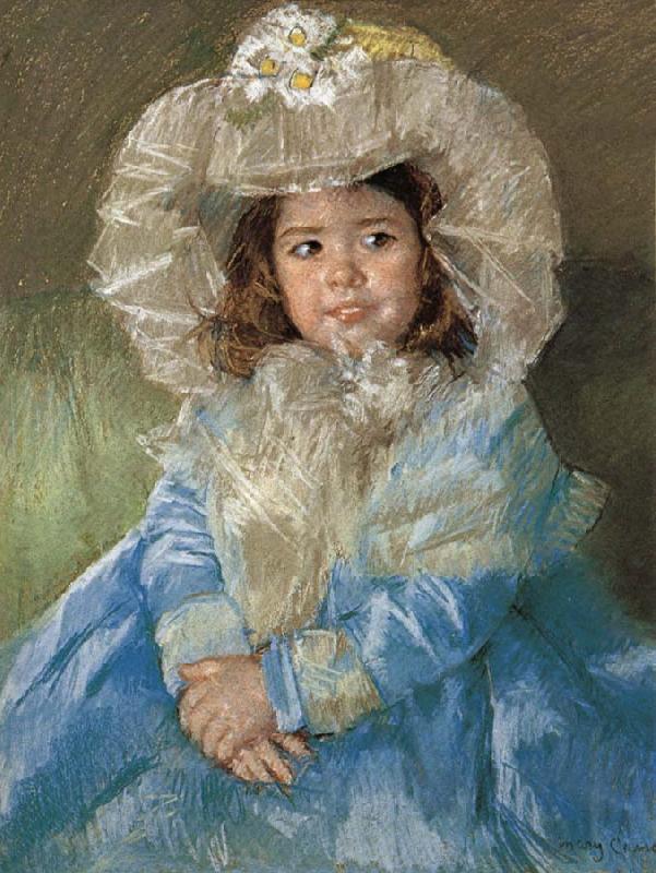 Mary Cassatt Mageter in the blue dress oil painting picture